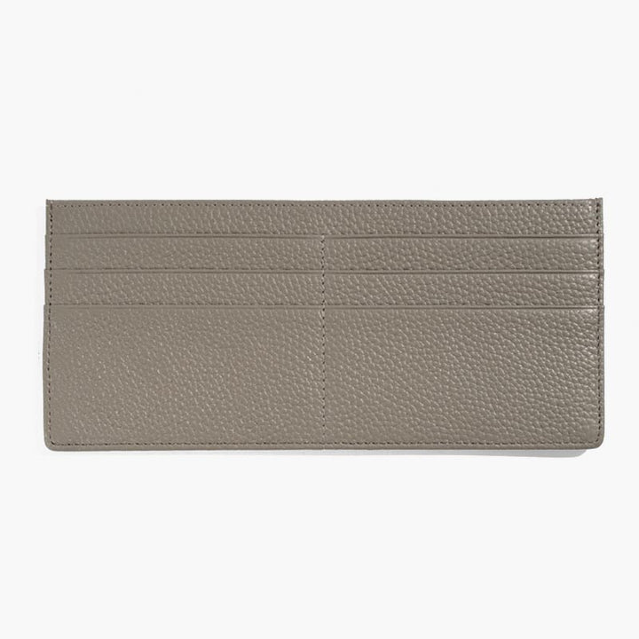 Ultra Thin Leather Wallet Plain Color Long Purse For Women