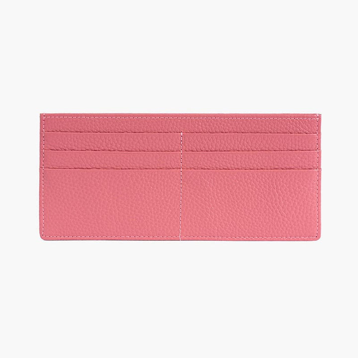 Ultra Thin Leather Wallet Plain Color Long Purse For Women
