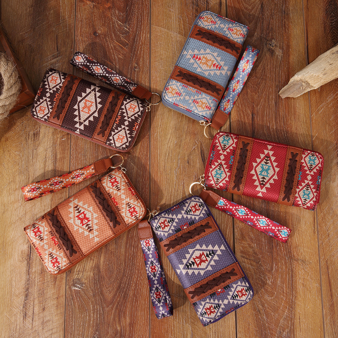 Bohemian Wallet Vintage Canvas Ethnic Style Small Clutch For Women