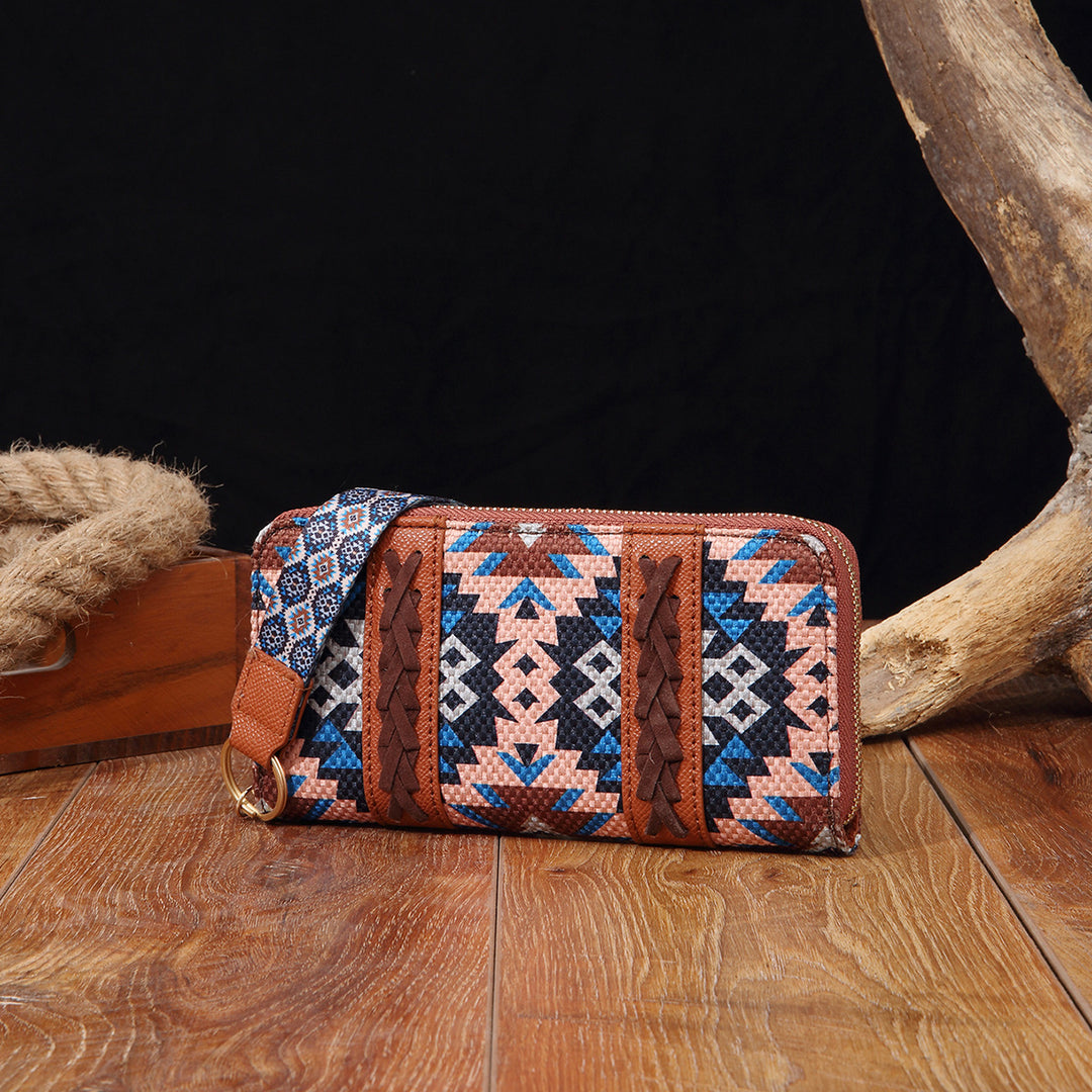 Bohemian Wallet Vintage Canvas Ethnic Style Small Clutch For Women