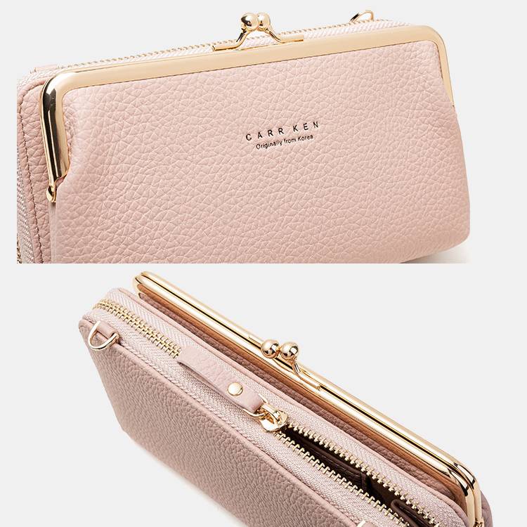 Large Capacity Multifunctional Kiss-lock  Crossbody Phone Bag - image 12