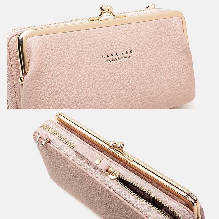 Large Capacity Multifunctional Kiss-lock  Crossbody Phone Bag - image 12