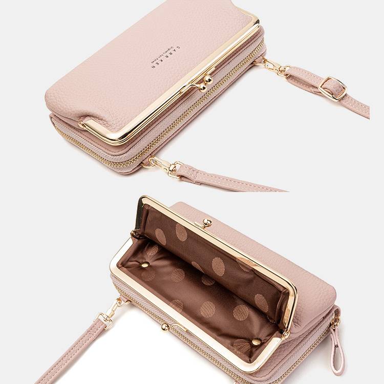 Large Capacity Multifunctional Kiss-lock  Crossbody Phone Bag - image 13