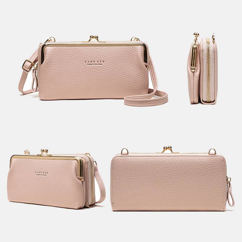 Large Capacity Multifunctional Kiss-lock  Crossbody Phone Bag - image 11