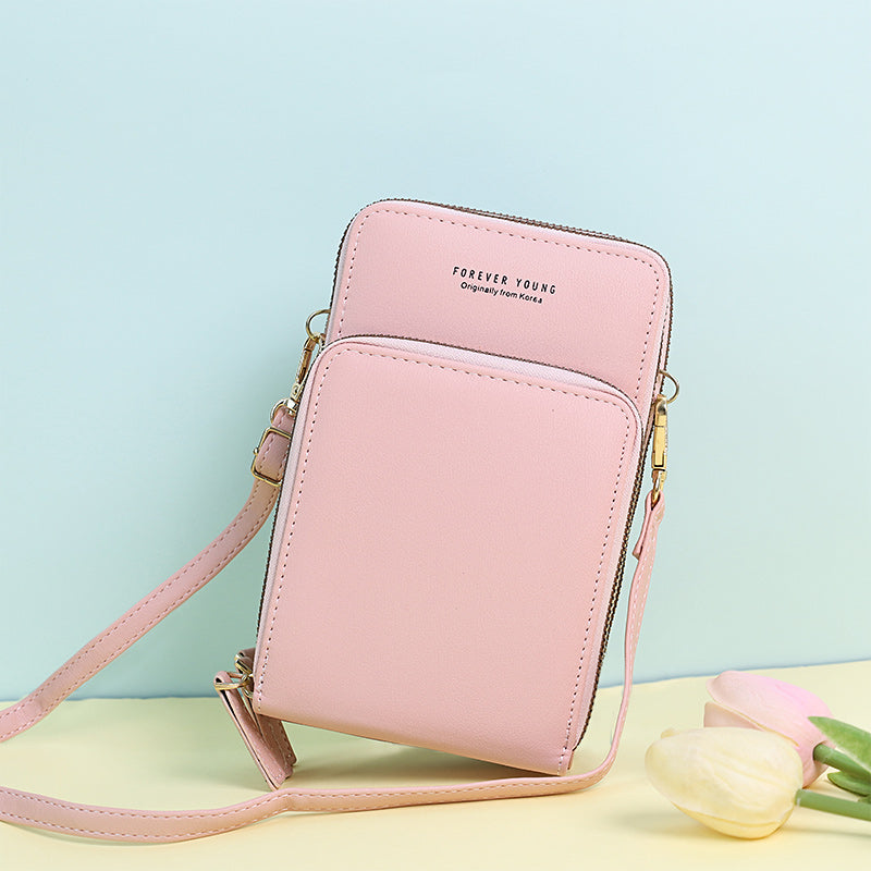 Multi-Compartment Phone Purse With Clear Window