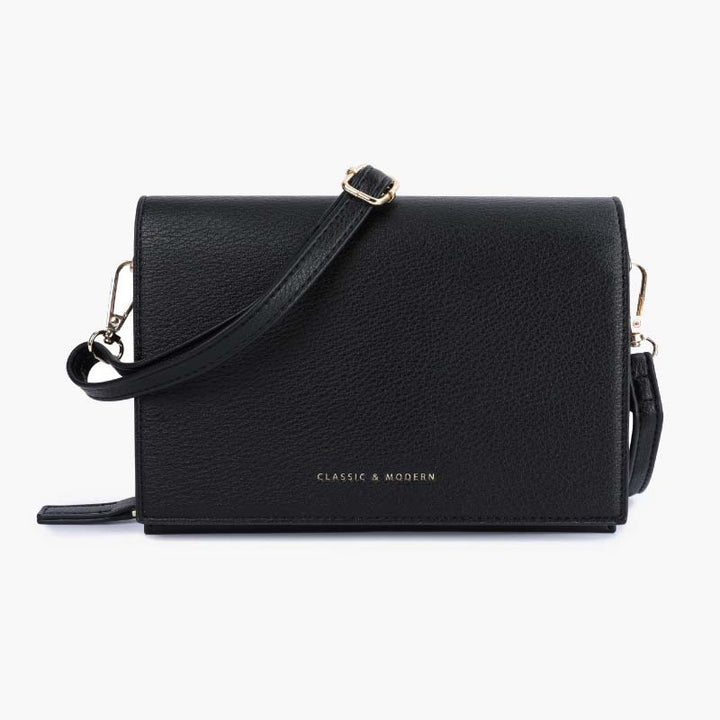 Triple Compartment Phone Bag Women Large Horizontal Crossbody Bag