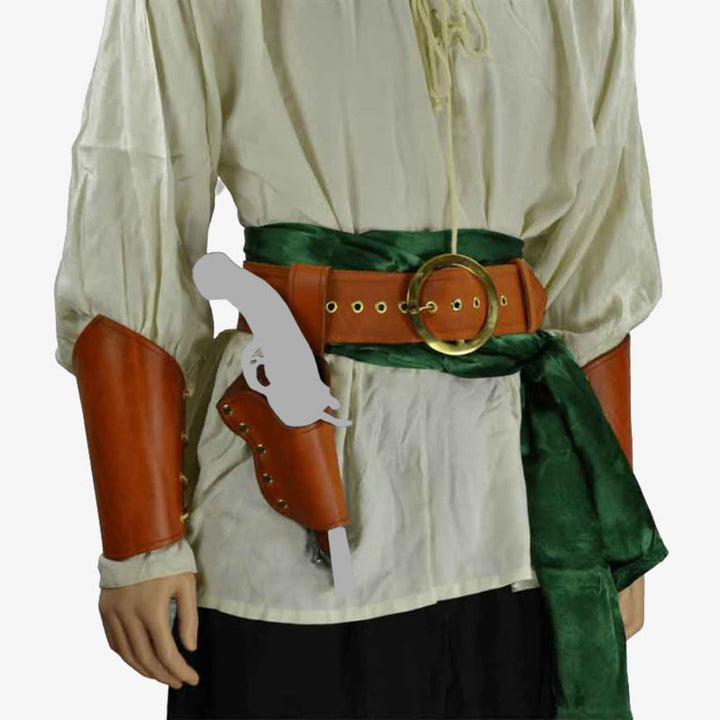 Retro Outside Waistband Leather Holster Medieval Cosplay Waist Pouch