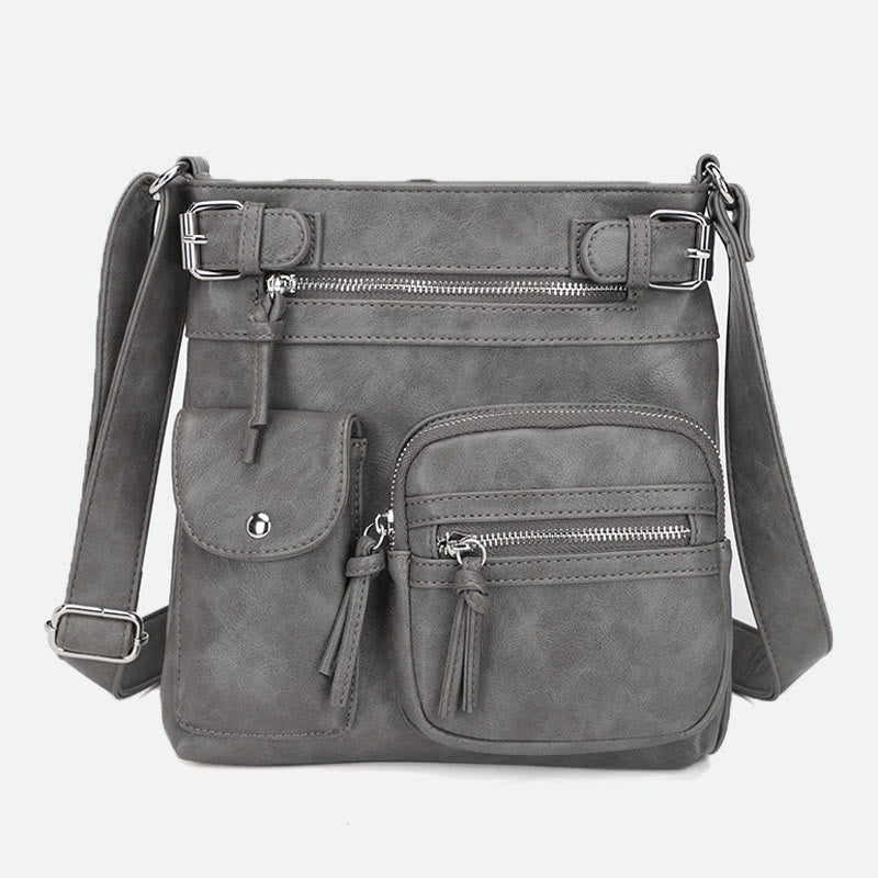 Large-Capacity Waterproof Crossbody Bag - Gray - image 31