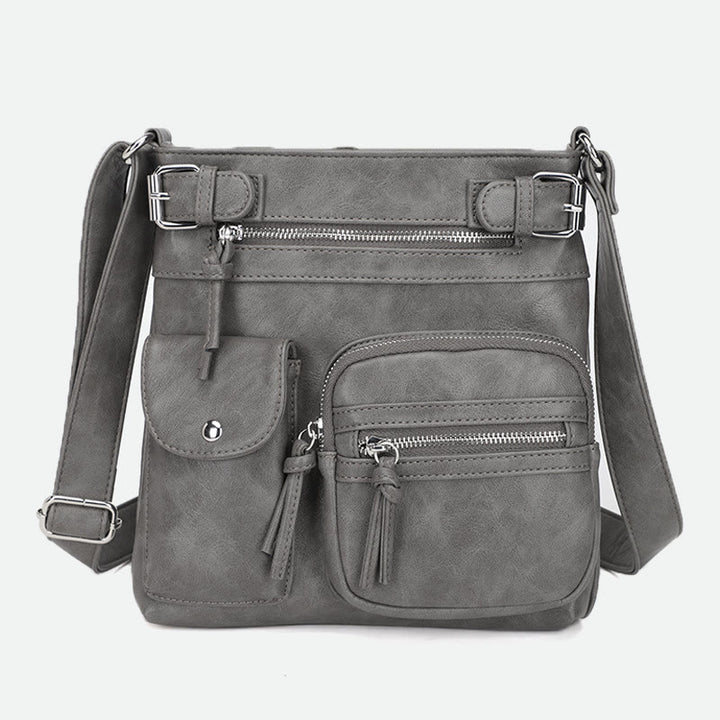 Large-Capacity Waterproof Crossbody Bag - Gray - image 31