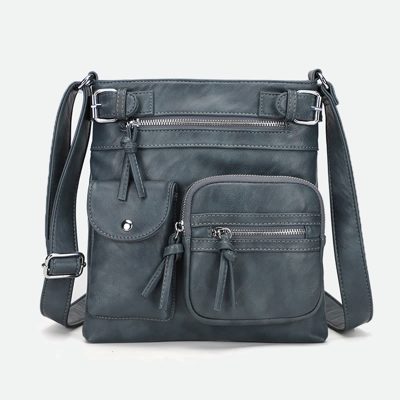 Large-Capacity Waterproof Crossbody Bag - SteelBlue - image 28