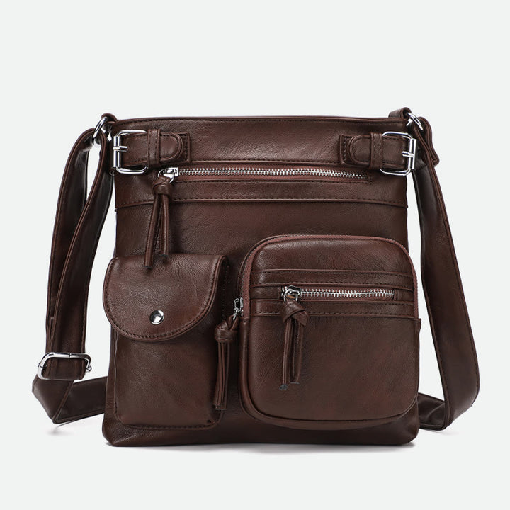 Large-Capacity Waterproof Crossbody Bag - RosyBrown - image 35