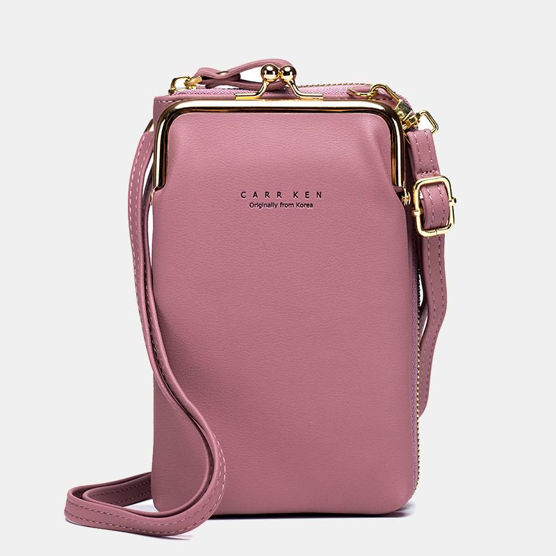 Multifunctional Large Capacity Kiss-Lock Phone Bag