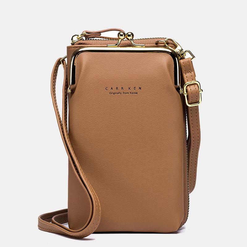 Multifunctional Large Capacity Kiss-Lock Phone Bag