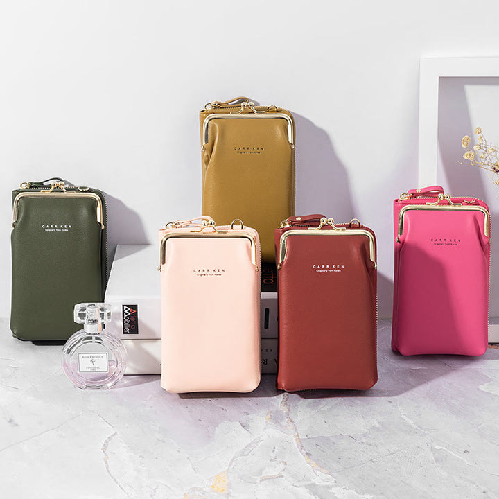 Multifunctional Large Capacity Kiss-Lock Phone Bag