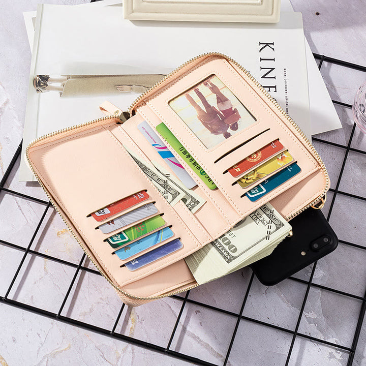 Multifunctional Large Capacity Kiss-Lock Phone Bag