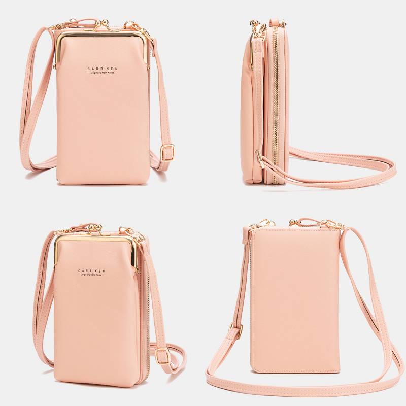 Multifunctional Large Capacity Kiss-Lock Phone Bag