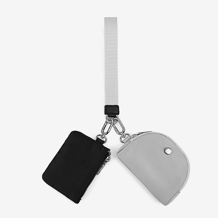 Mini Wristlet Wallet for Women Lightweight Nylon Coin Purses Pouch
