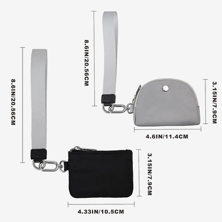 Mini Wristlet Wallet for Women Lightweight Nylon Coin Purses Pouch