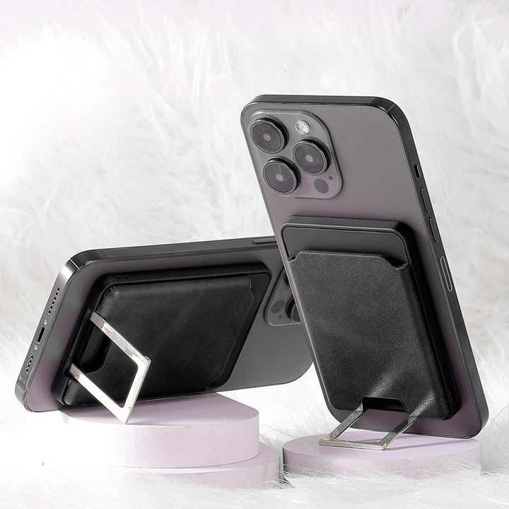4-IN-1 Magsafe Wallet for iPhone Wireless Charging Case with Card Holder