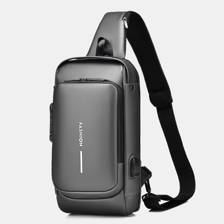 Anti-theft Sling Bag Cross Body Bag with USB Charging Port Password Locked