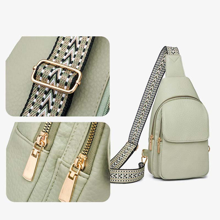 Sling Bag for Women Vegan Leather Trendy Ladies Crossbody Bag Chest Bag