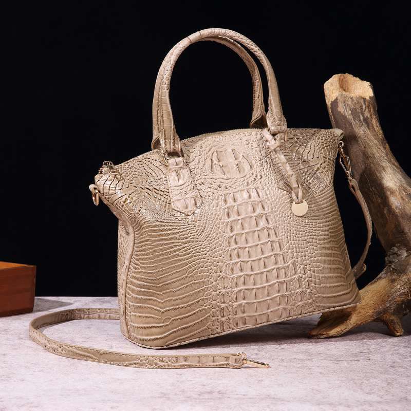 Tote For Women Daily Use Retro Crocodile Crossbody Bag - Wheat - image 22