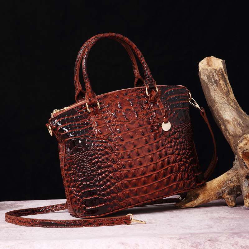 Tote For Women Daily Use Retro Crocodile Crossbody Bag - Brown - image 25
