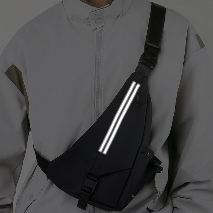 Waterproof Reflective Sling Bag Chest Bag for Men Travel Sport Purses