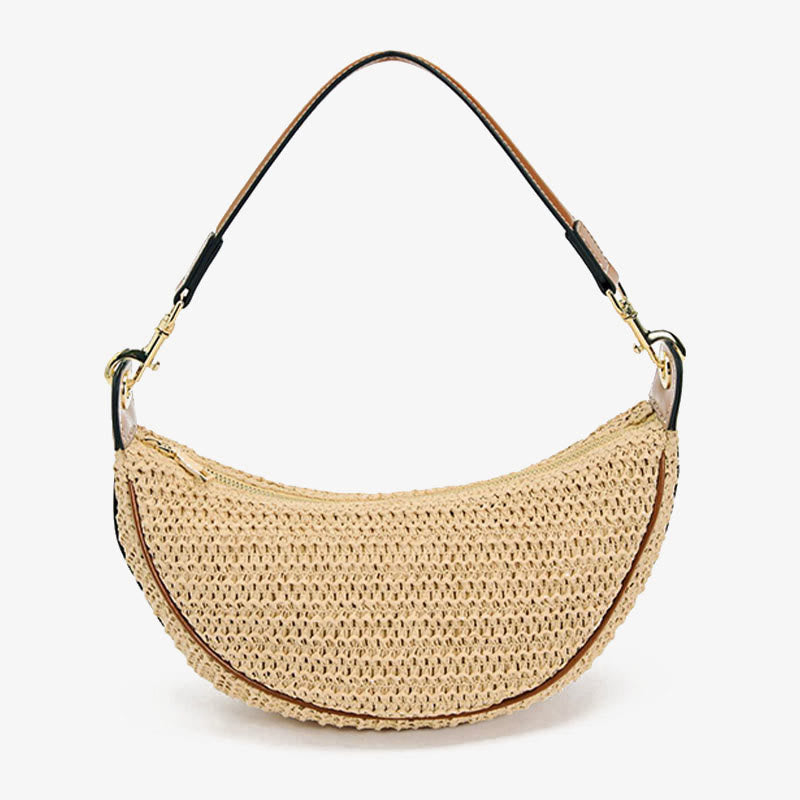 Straw Woven Bag Hobo Bag Crossbody Shoulder Purse for Women