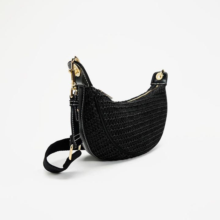 Straw Woven Bag Hobo Bag Crossbody Shoulder Purse for Women