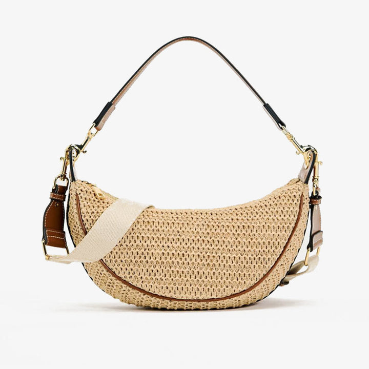 Straw Woven Bag Hobo Bag Crossbody Shoulder Purse for Women