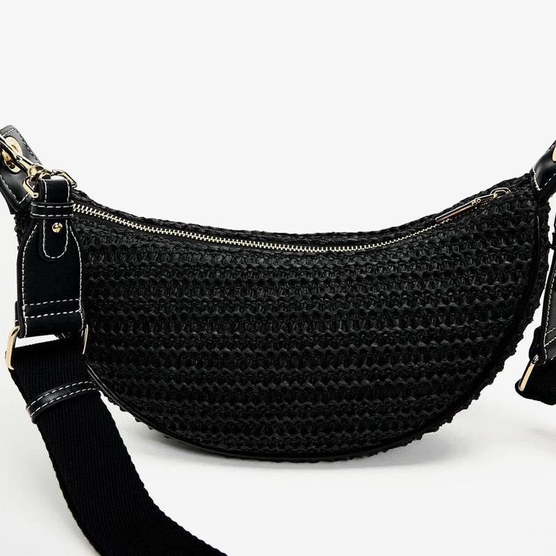 Straw Woven Bag Hobo Bag Crossbody Shoulder Purse for Women