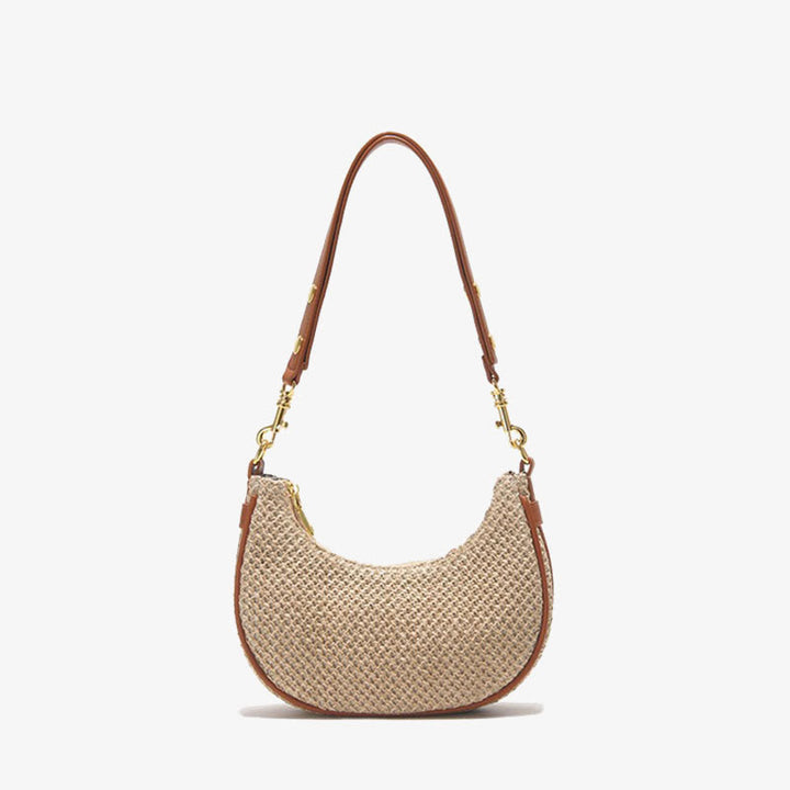 Summer Straw Shoulder Bag Underarm Hobo Handbag for Women