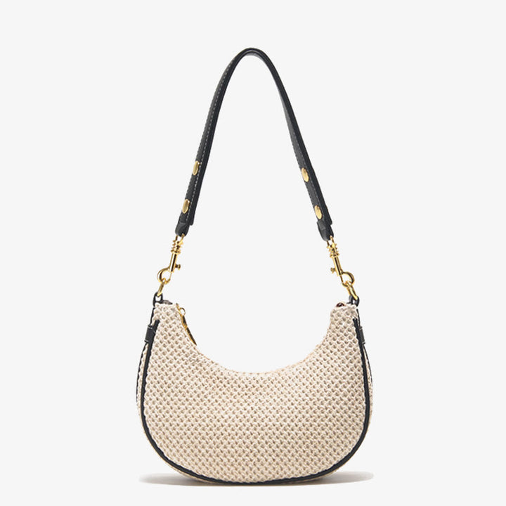 Summer Straw Shoulder Bag Underarm Hobo Handbag for Women