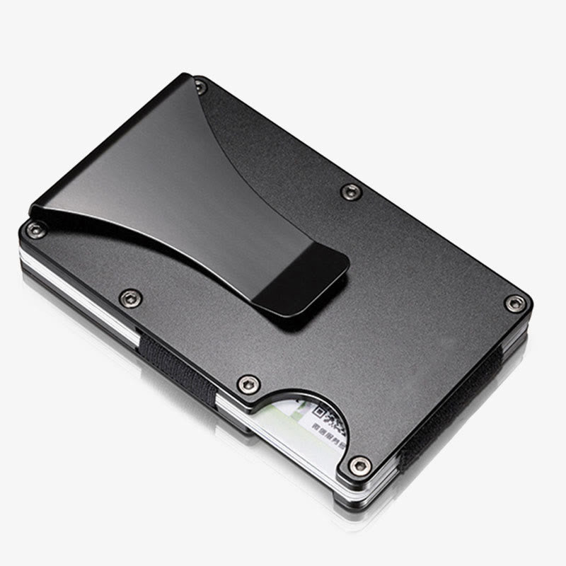 RFID Blocking Credit Card Holder Card Case Minimalist Wallet for Men - Gray - image 1