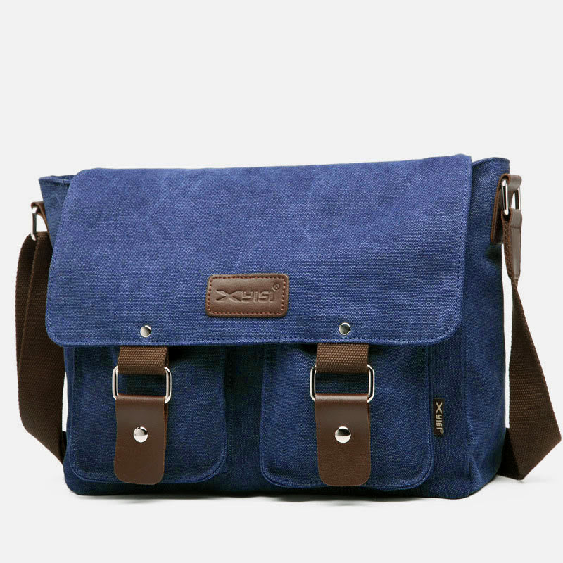 Messenger Bag for Men Large Capacity Casual Canvas Shoulder Bag