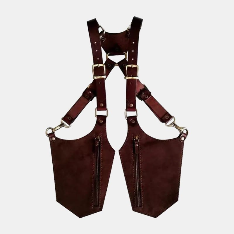 Anti-theft Underarm Shoulder Bag PU Leather Double Shoulder Armpit Bag Wallet