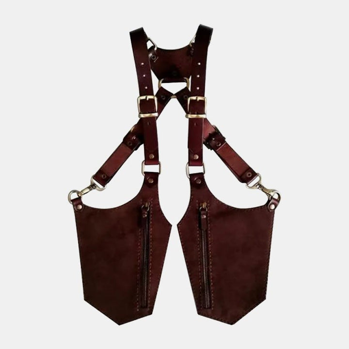 Anti-theft Underarm Shoulder Bag PU Leather Double Shoulder Armpit Bag Wallet