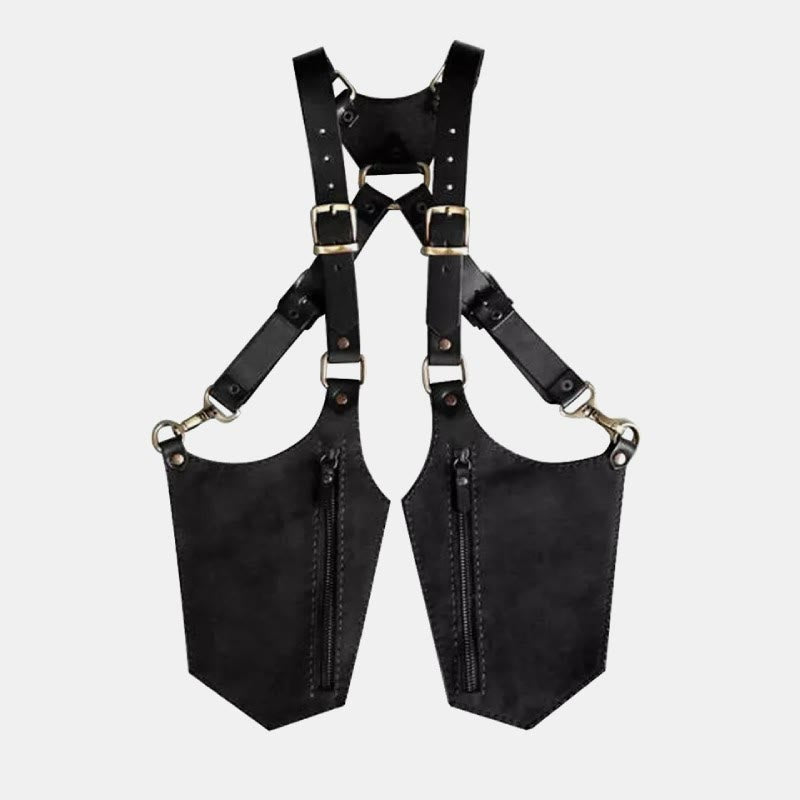 Anti-theft Underarm Shoulder Bag PU Leather Double Shoulder Armpit Bag Wallet