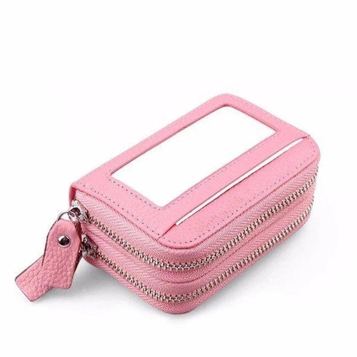 11 Card Slots RFID Genuine Leather Card Holder Purse