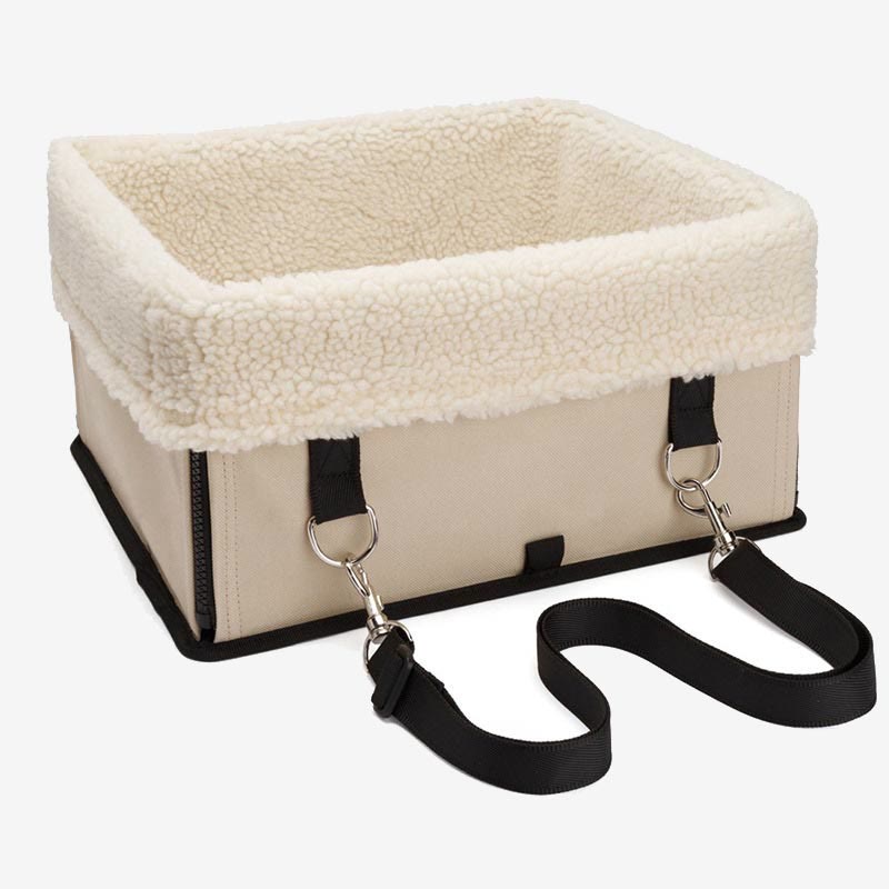 Soft Lambswool Pet Car Seat Foldable Washable Dog Carseats