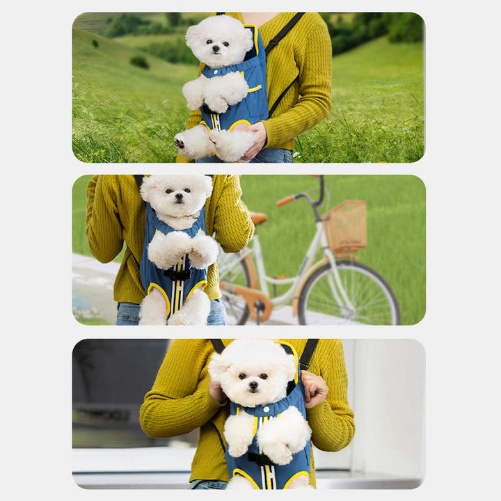 Adjustable Pet Front Carrier Backpack Legs Out Easy-Fit Travel Bag