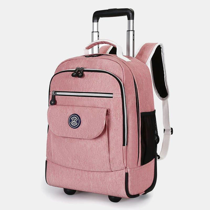 Dual Use Backpack For Travel Pull Rod Rolling Tote
