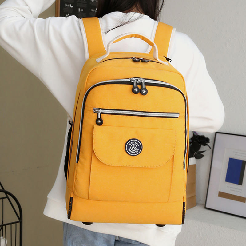 Dual Use Backpack For Travel Pull Rod Rolling Tote