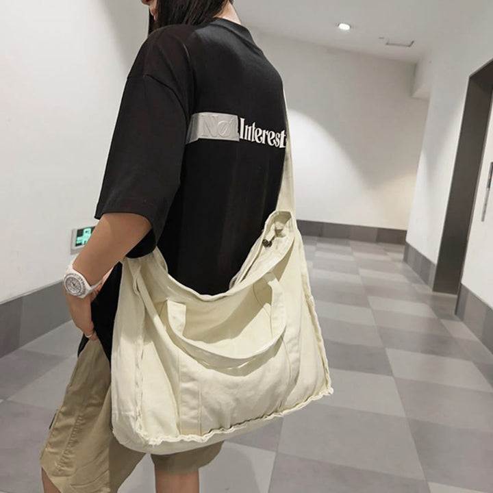 Vintage Large Canvas Tote Bag Crossbody Bag for Women Men