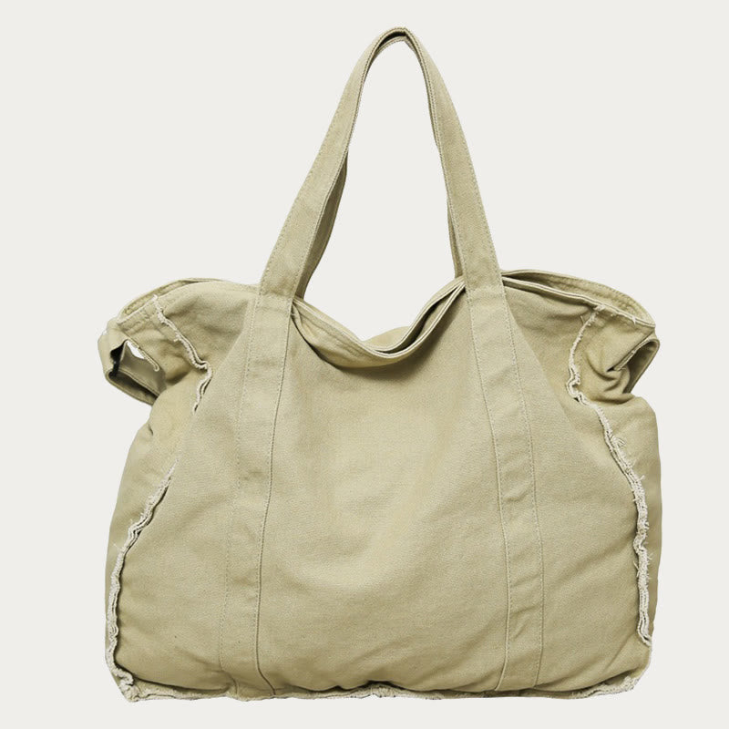 Vintage Large Canvas Tote Bag Crossbody Bag for Women Men