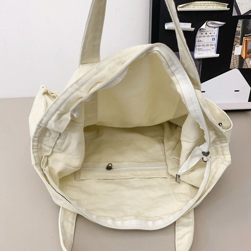 Vintage Large Canvas Tote Bag Crossbody Bag for Women Men