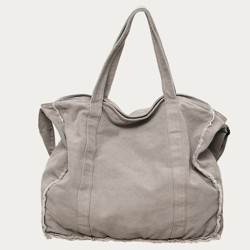 Vintage Large Canvas Tote Bag Crossbody Bag for Women Men