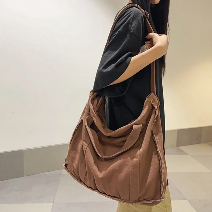Vintage Large Canvas Tote Bag Crossbody Bag for Women Men