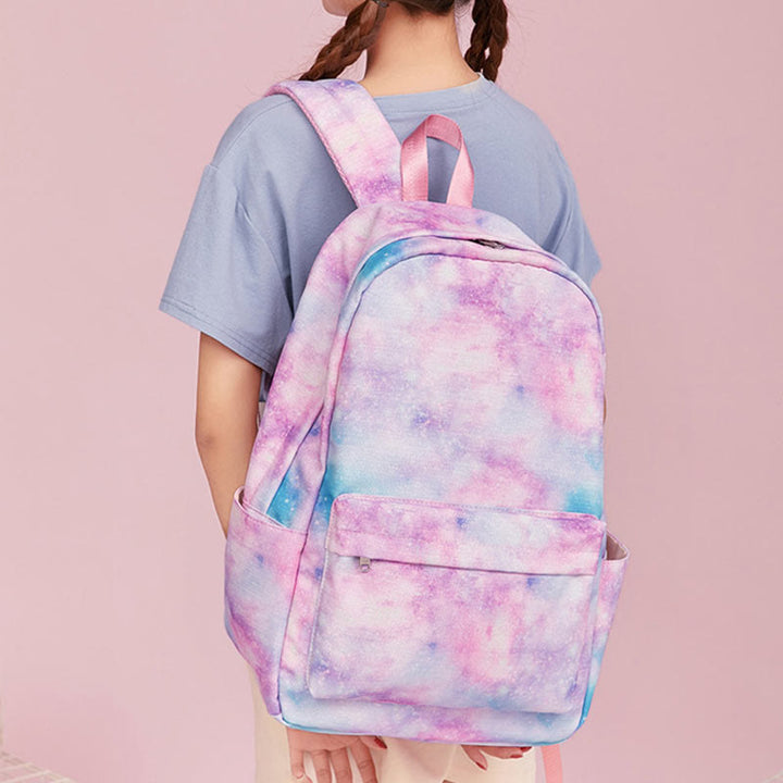 3Pcs Tie-Dye School Bag Set Backpack Lunch Bag Pencil Case
